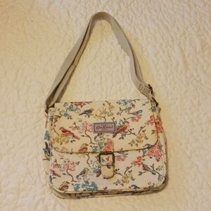 Cath Kidston PVC coated floral/bird shoulder/crossbody bag